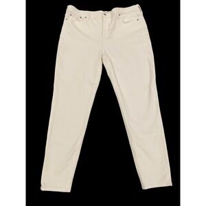 J.Crew Women’s Hi Rise Stretch Skinny Jeans, Size 35 (18), White, NWT